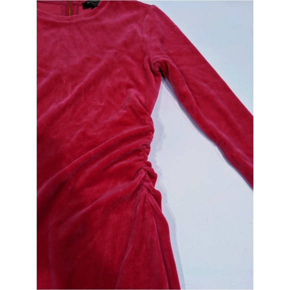 Crushed velvet Juicy Couture rusched hot pink Holiday dress - Picture 3 of 8